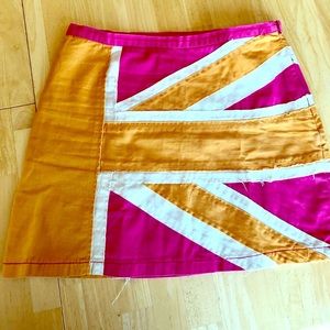 Boden Union Jack mini skirt sz 6